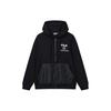 Fleece Hoodie Jacket With Embroidered Logo Men Jackets Black F11M239501F-BK