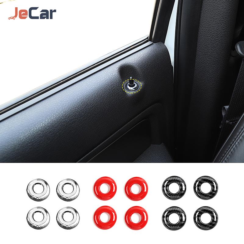Car Door Lock Bolt Pin Lift Protect Decoration Cover Sticker For Ford F150 Raptor 2009-2014 F150 Up Interior