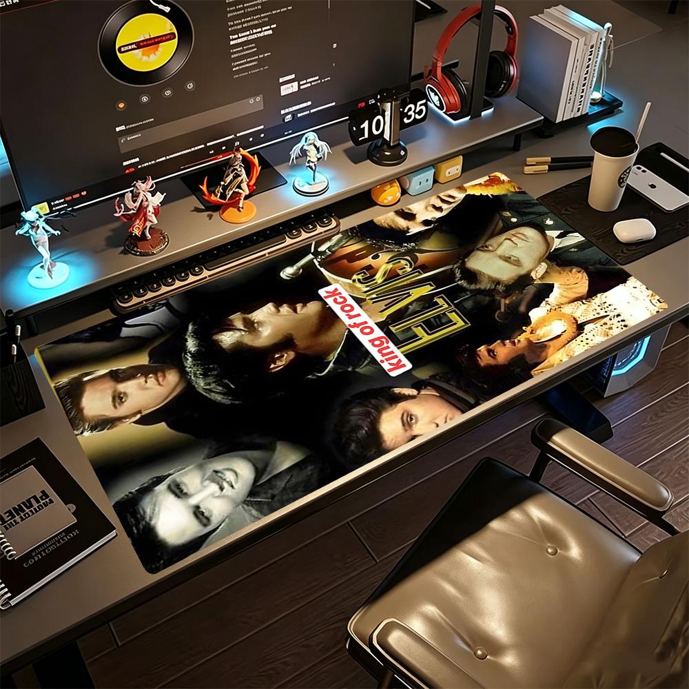 Elvis Presley Large Mouse Pad Keyboard Mat Computer Desk Keyboard Mat Non-Slip Rubber Base Office and Gaming Desk Decoration