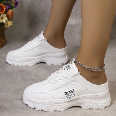 Мода Новые женские полутапочки кожаные балетки женские ретро низкие кроссовки сетчатые дышащие ленивые мокасины для ходьбы на открытом воздухе на платформе обувь