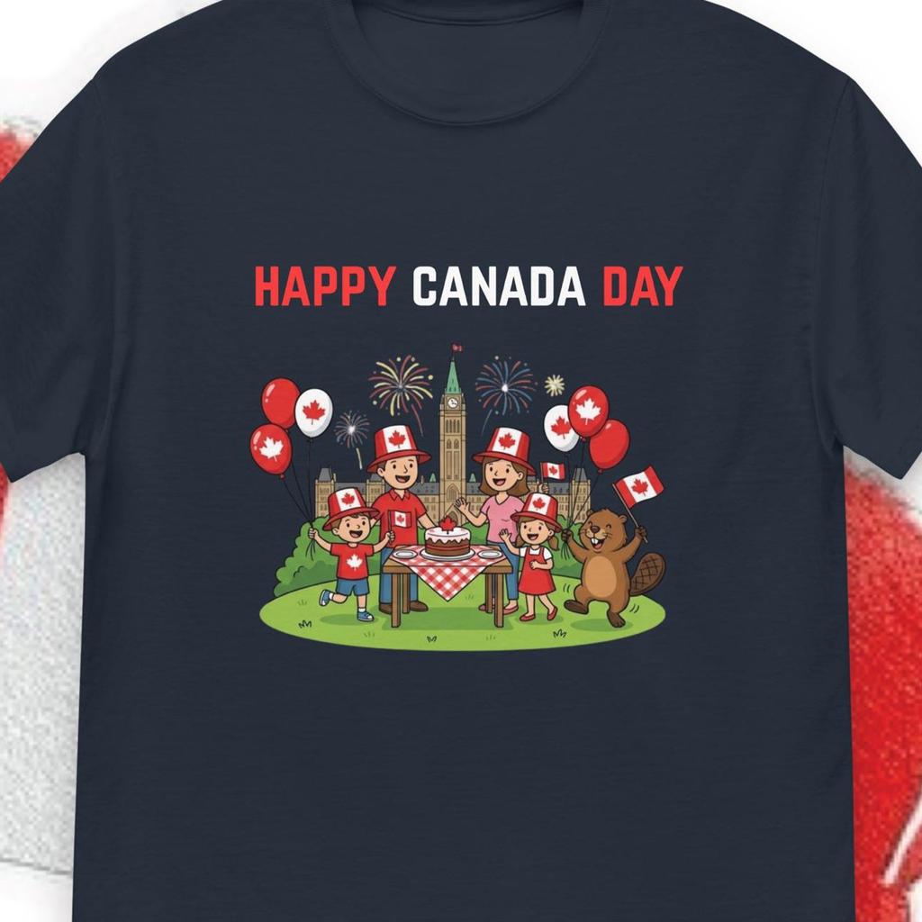 Happy Canada Day Patriotic T-shirt | Novelty Tshirt