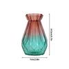 Gradient Glass Vase with Geometric Faceted Design Flower Vase for Wedding Centerpiece Arrangements Home Office Decor Floreros