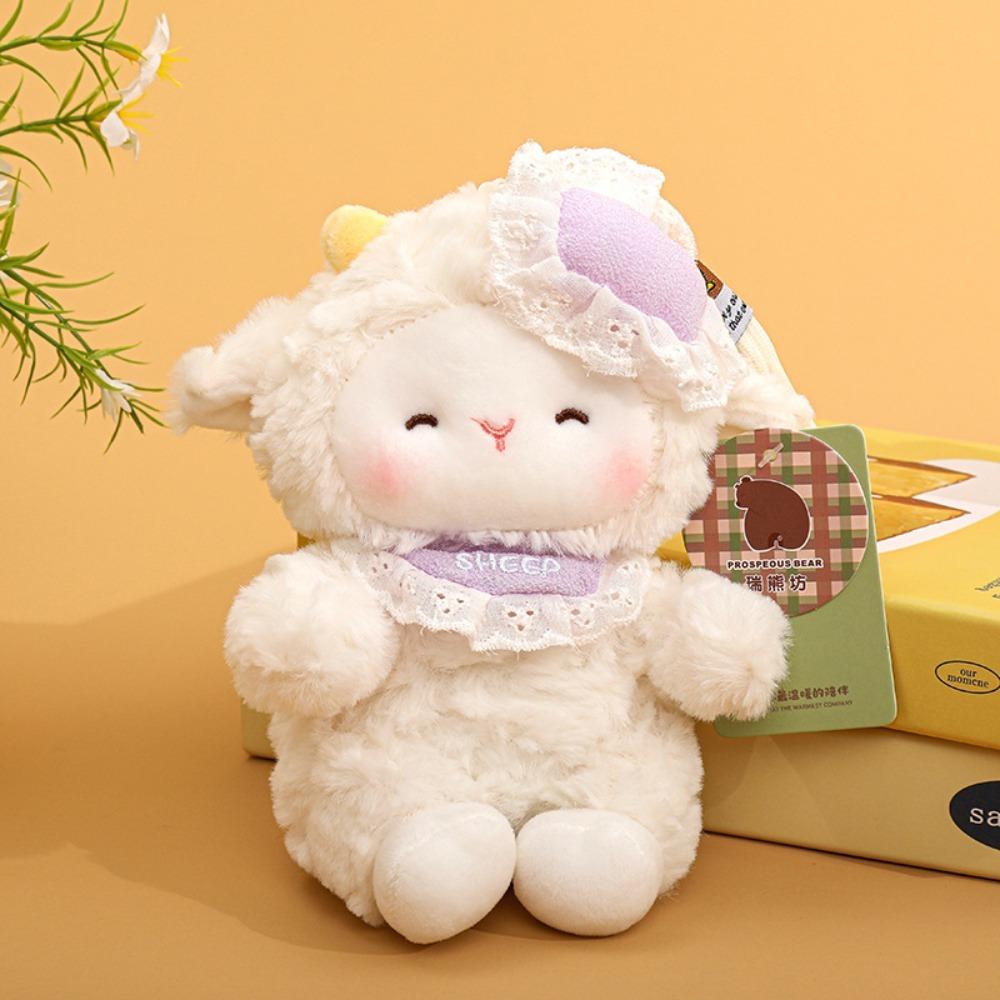 Plush Lamb Doll PP Cotton Lamb Keychain Ornament Sweet Bag Pendant Charm Backpack Hanging Decor