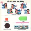 6Pcs Family Series Diamond Art Fridge Magnet Diamond Painting Refrigerator Magnet DIY Fridge Stickers for Fridge Whiteboards