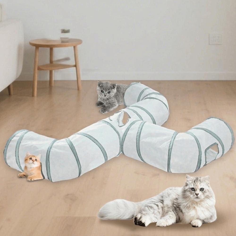 Extended Folding Cat Tunnel Toy Breathable Pet Playing Tube Funny Cat Hideaway Hideaway