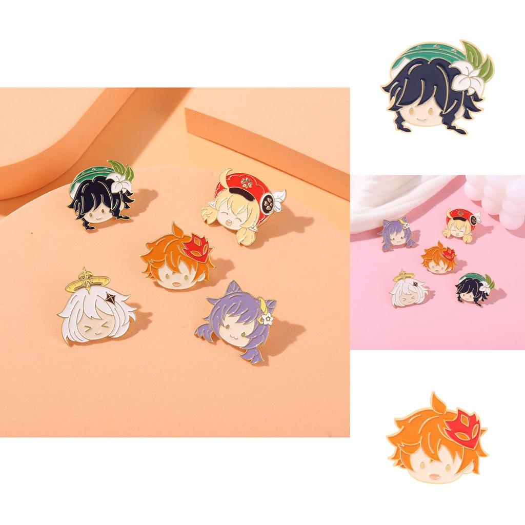 Брошь-пин с мультяшным персонажем, привлекающая внимание, ярких цветов, для модных аксессуаров студентов