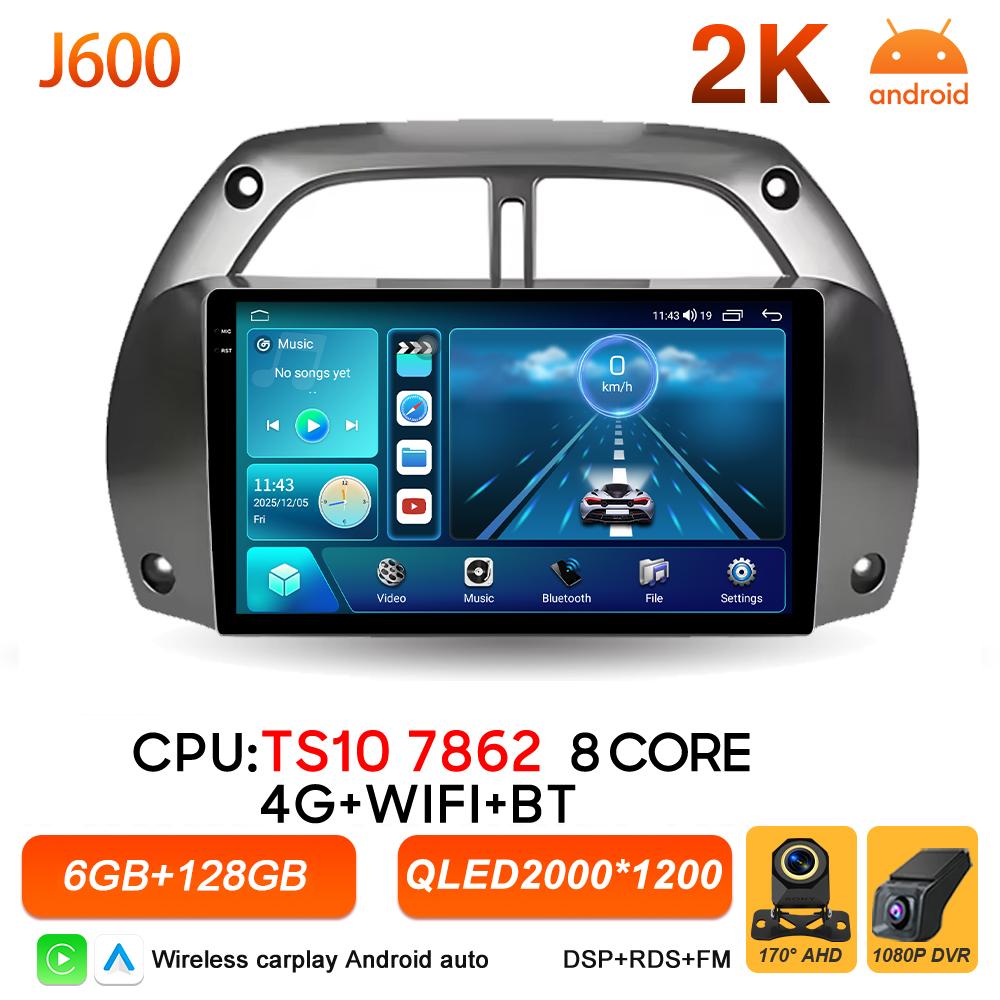 Автомагнитола Авто Радио Carplay Для Toyota RAV4 2 CA20 CA20W XA20 2000-2006 Мультимедийный Плеер GPS Навигация Сенсорный Экран Видео DSP