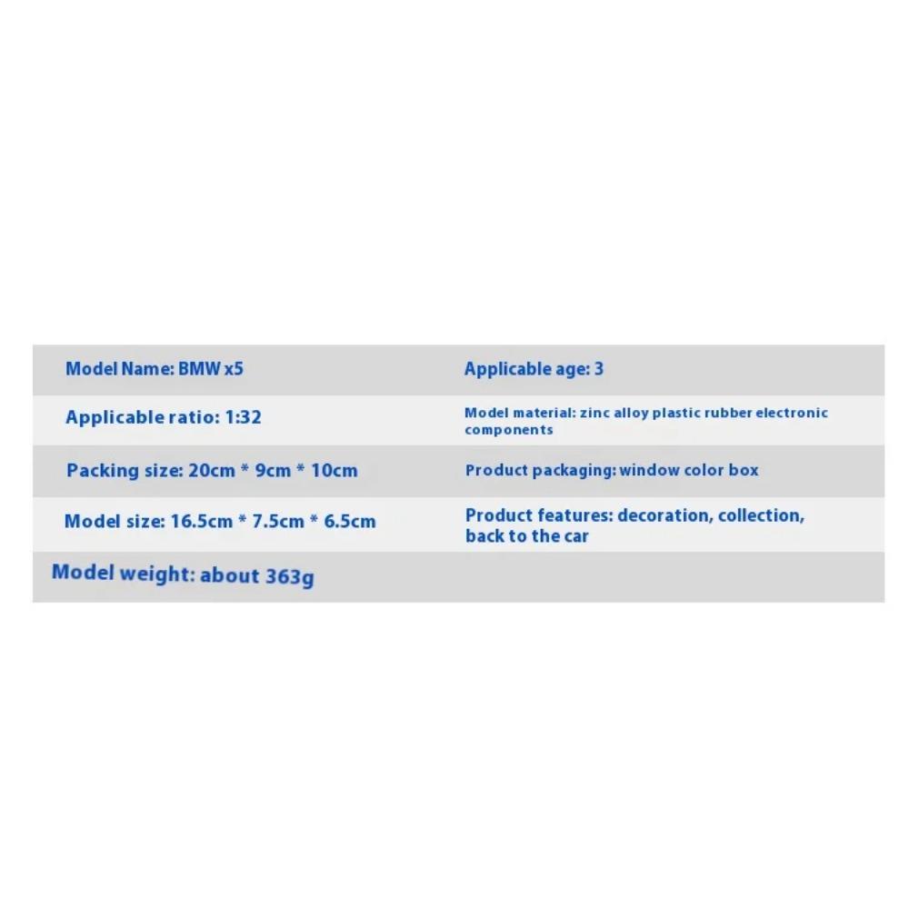 1/32 BMW X5 Внедорожник Сплав Автомобиль Литая Модель Звук и Свет Оттяжка Игрушка Коллекция Декоративный Подарок Мальчики Домашний Декор