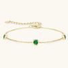 Silvere Glam Новый изумрудный браслет для женщин, Модные и простые украшения с тремя камнями, Элегантный браслет из стерлингового серебра 925 пробы