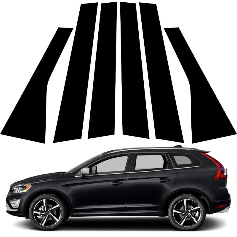 6 шт./комплект Глянцевые Черные Накладки на Стойки Подходят для Volvo XC60 2009-2016 2017 Устойчивые к Царапинам Комплекты Накладок на Окна Дверей Автомобиля Аксессуары