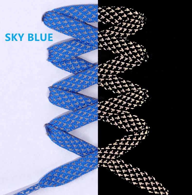 1 пара светоотражающих шнурков плоские шнурки для кроссовок цветные светоотражающие шнурки светящиеся шнурки 100/120/140/160 см шнурки