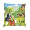 Cute Happy Mole Krtek Nordic Throw Pillow Covers Home Decorative D Printing Custom Cartoon Little Maulwurf Car Cushion Case