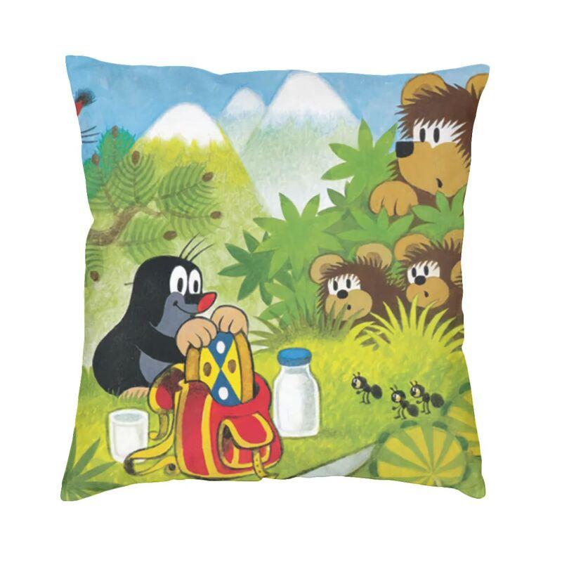 Cute Happy Mole Krtek Nordic Throw Pillow Covers Home Decorative D Printing Custom Cartoon Little Maulwurf Car Cushion Case
