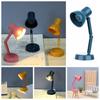 360° Rotating LED Lamp Toy Furniture Mini Reading Lighting Dollhouse Table Light Doll Accessories