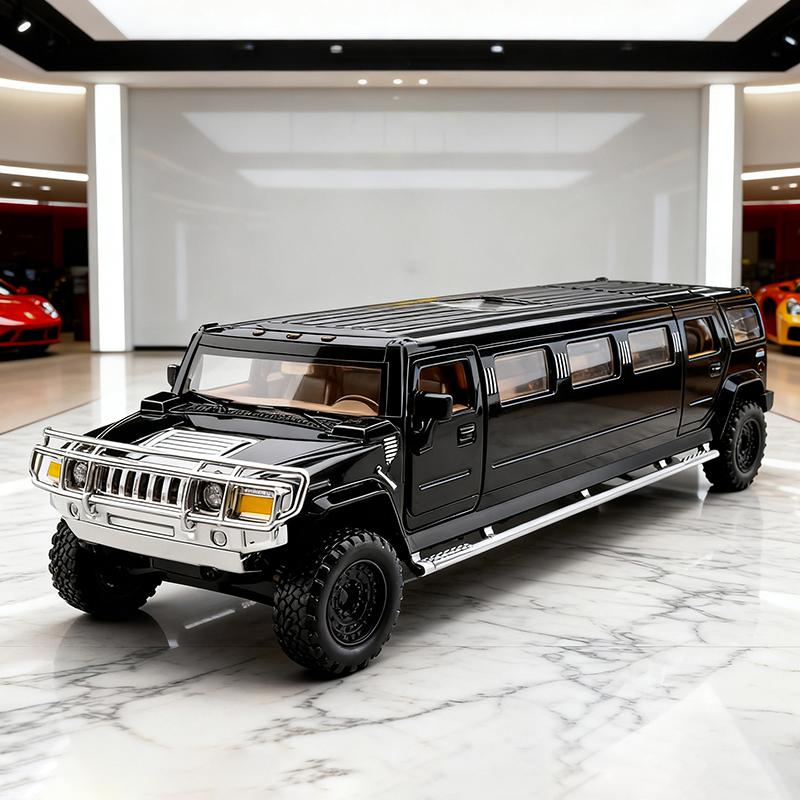 НОВЫЙ 1/32 Hummer H2 Лимузин Сплав Модель Автомобиля Игрушка Литье под Давлением Металлическое Литье Звук и Свет Автомобильные Игрушки для Детей Транспортное Средство