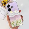 Flower Butterfly Women Fashion Back Cover For Xiaomi Redmi Turbo 3 Phone Funda Transparent Soft TPU Silicone Coque For Poco F6