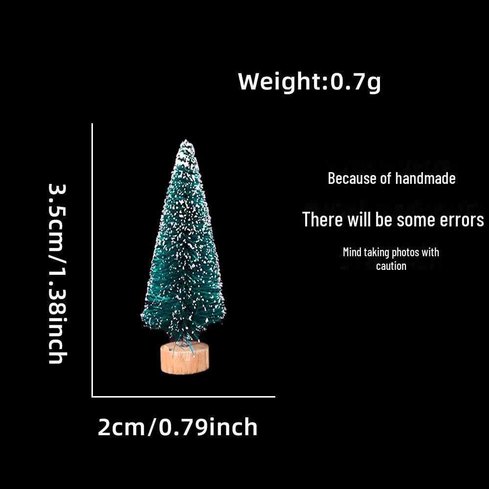 White Mini Christmas Tree Desktop Ornament - Small Christmas Decorations for Window Display