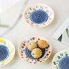 Ceramic Garlic Grater Plate Garlic Grater Bowl  Round Manual Ceramic Plate For Ginger Cheese Tomato Strawberry Fruit Vegetable