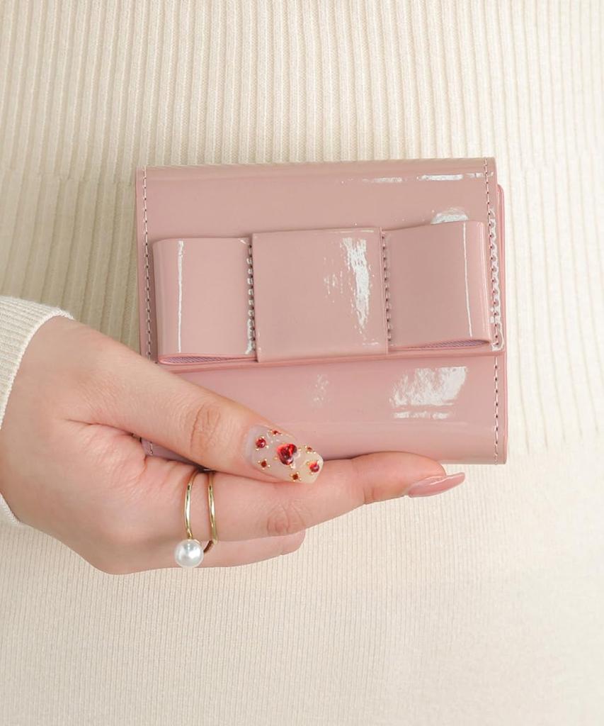 Кошелек Altro Rose Pink Ribbon, трехскладной, мини-кошелек, маленький кошелек для мелочи, отделения для карт, отделение для купюр, форма монеты в коробочке, эмаль, элегантный дизайн, 333229-16