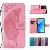 Butterfly Pattern Leather Flip Case For OPPO A57 A38 A74 A58 5G A78 A16 A79 A18 A40 Reno 13 Realme 8 9 14 Pro 11 C51 C53 C63 C61 C67 Find Wallet Cover