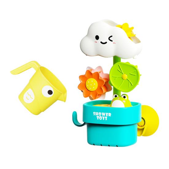Выдвижная игрушка для ванны с распылителем воды и вращающимися колесами, детский набор для душа с прочной присоской, веселая игрушка-лейка для малышей
