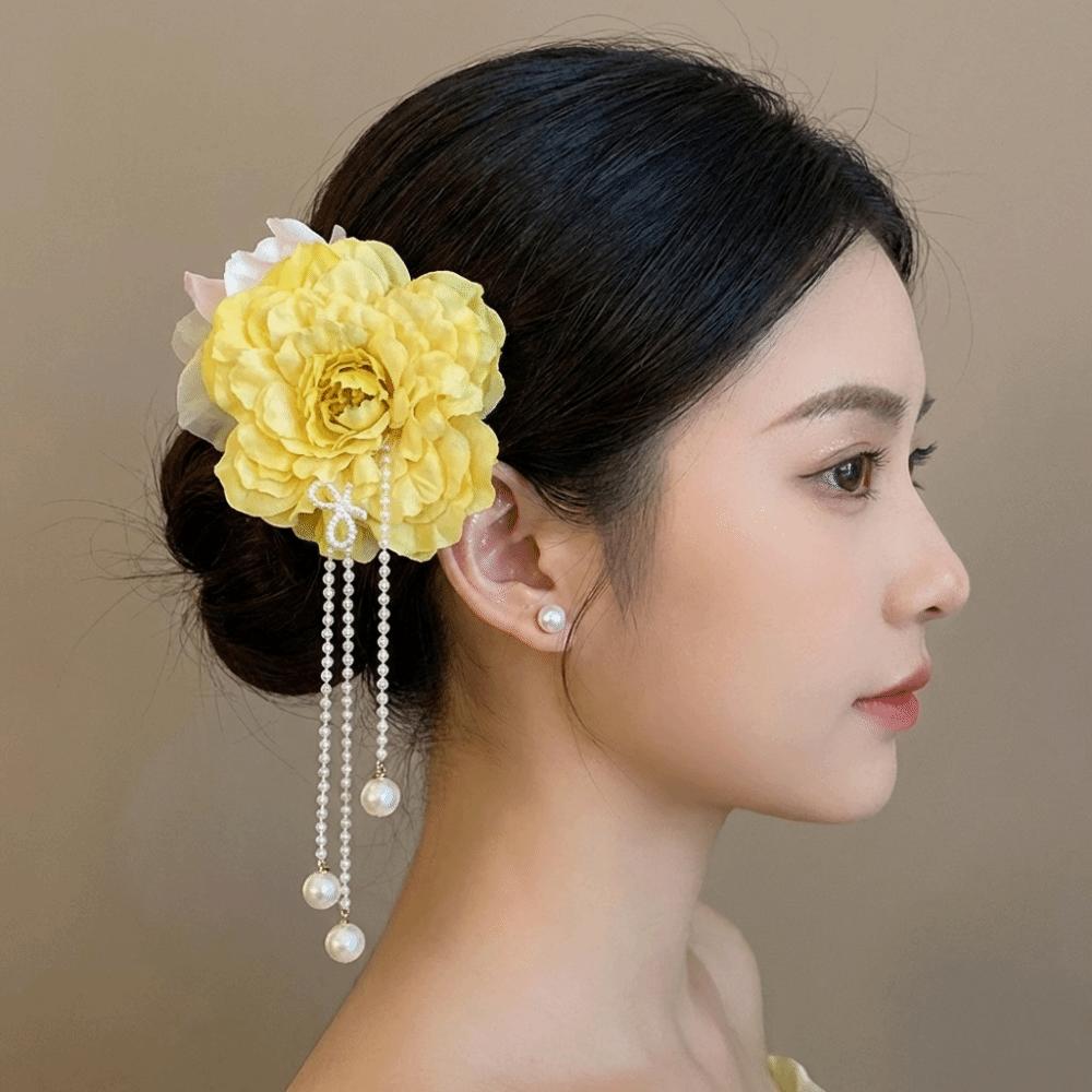 Rose Flower Butterfly Orchid Hairpin Ancient Style Hanfu Hair Accessories Flower Hair Clip Women