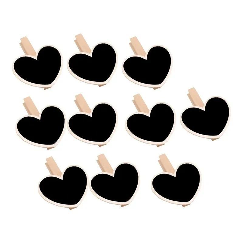 New Cute and Popular 50 Piece Hanging Wooden Convenient Message Board Clip, Label Number, Price Tag, Heart-shaped DIY Crafts