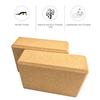 3PCS Yoga Block Cork Sport Home Gym Exercise Wood  Brick Soft High Density  for Indoor  Workout Fitness