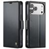 CaseMe-023 Для iPhone 13/14/15/16 promax /16e/17e /17 18 Pro Max Роскошный чехол из ПУ кожи с подставкой, держателем для карт, кошельком, защитные накладки
