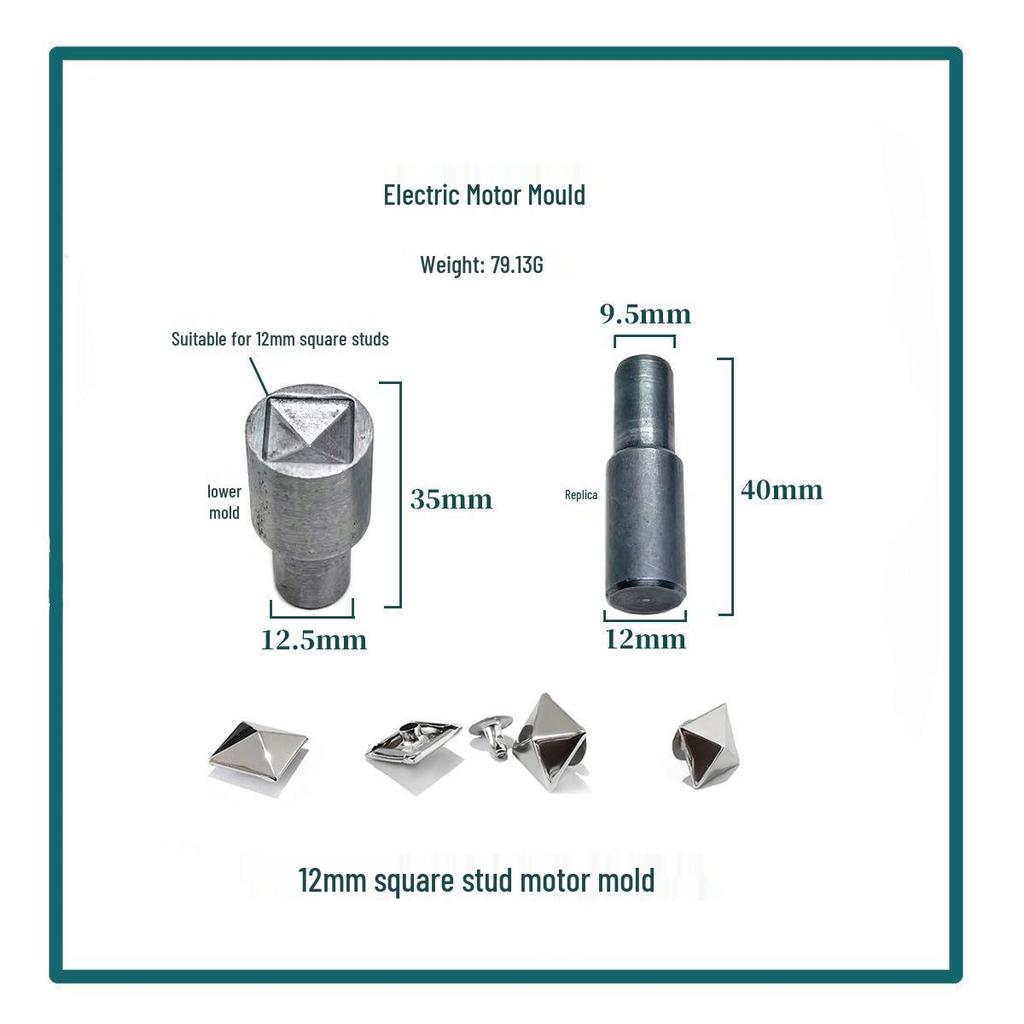 Four-Sided Pyramid Motorcycle Rivet Mold with Square Studs