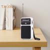 Mini Portable Radio User-friendly Design Easy To Carry Battery Powered AM/FM Small Radio with LED Flashlight