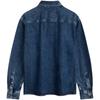 Calvin Klein Minimalist Pocket Distressed Loose Denim Long Sleeve Shirt Men Shirts Denim-Blue J325558