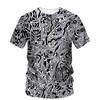 Новая мужская и женская футболка в стиле хип-хоп, летняя модная одежда, граффити, графика, повседневная уличная одежда с 3D принтом, футболки большого размера