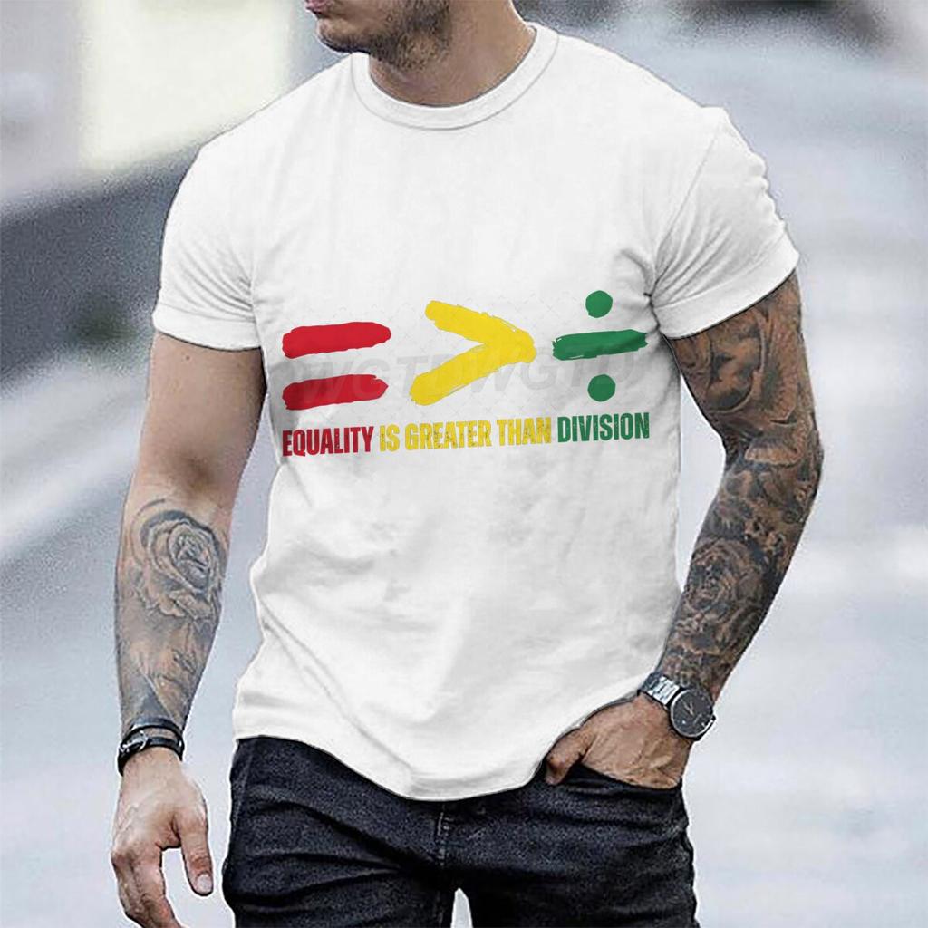 Equality Is Greater Than Division Math Symbol Black History T-ShirtUnisex Math Teacher Gifts Tshirts Fun Juneteenth Tshirt