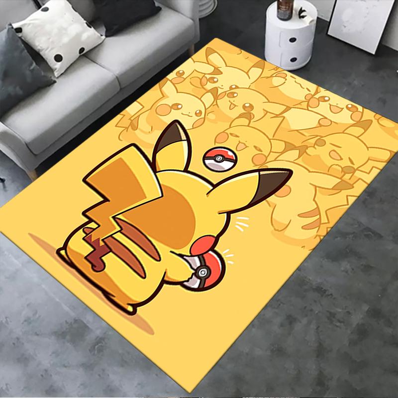 2025 New pokemon Carpet Rug for Living Room Bedroom Home Sofa Decoration,Kids play Non-slip Floor Mat