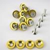 10 шт. M6 x 20 мм Светло-золотистые Шайбы из кованого алюминия для крыльев Комплект для украшения винтов