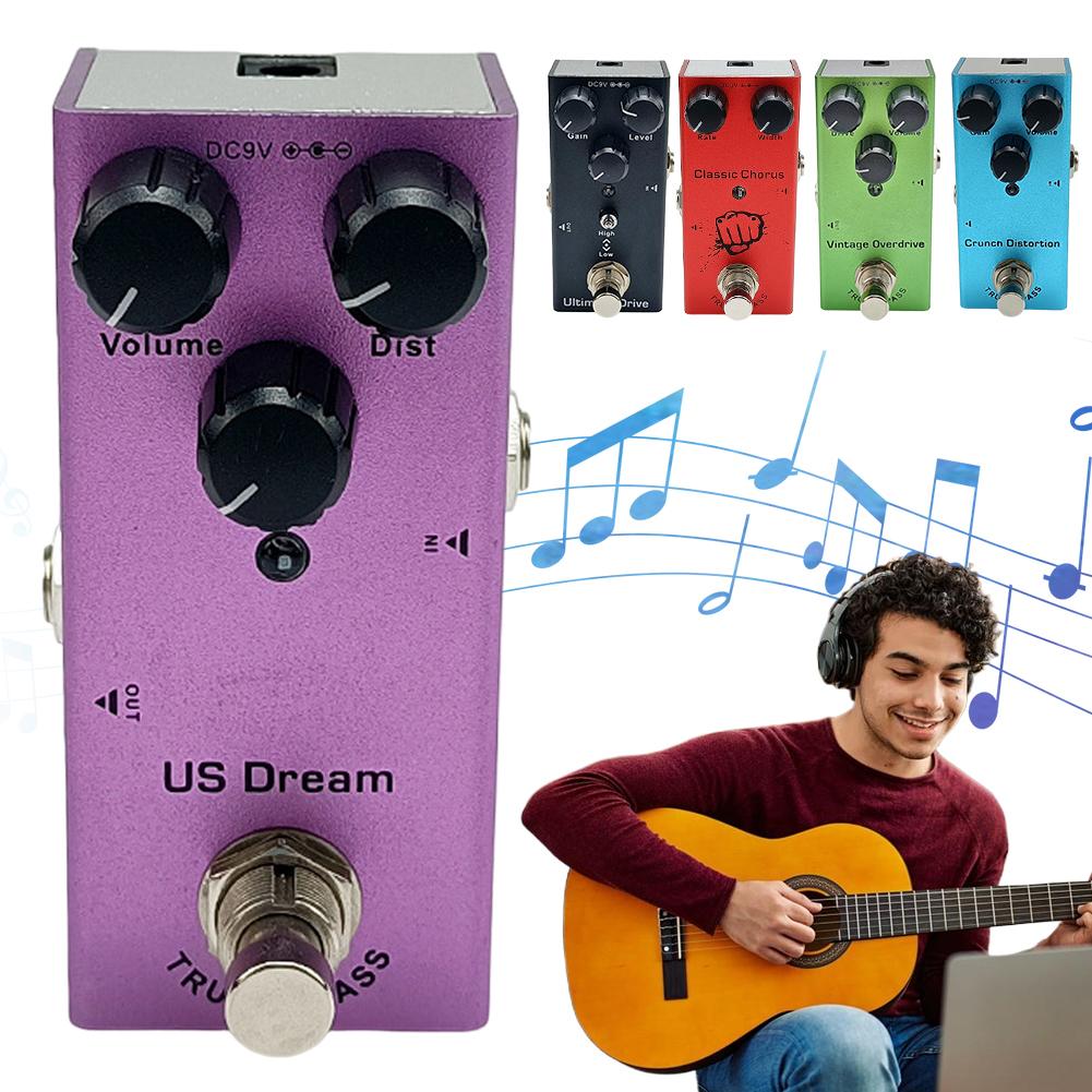 Mini Single Type Electric Guitar Effect Pedal Overdrive/Distortion/Chorus/Tremolo/Delay for Electric Guitars