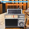 Mini Outdoor Emergency Solar Charging Radio Portable Bluetooth Stereo Wireless Speaker Supports TF Card USB Charging MP3 Music Player