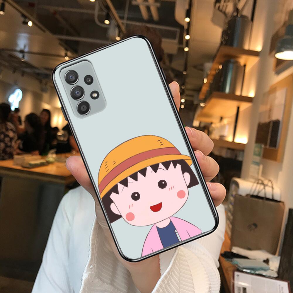 TOPLBPCS Чехол для телефона Chibi Maruko для Samsung Galaxy A70 A50 A51 A71 A52 A40 A30 A31 A90 A20E 5G a20s Черный корпус Арт Клетка C