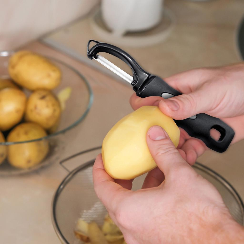 Поворотная овощечистка, картофелечистка с приспособлением для снятия кожуры, овощечистка с острыми лезвиями из нержавеющей стали, овощечистка с удобной ручкой для кухни