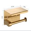 Gold Toilet Paper Holder Stainless Steel Tissue Roll Holder Phone Shelf  Washroom