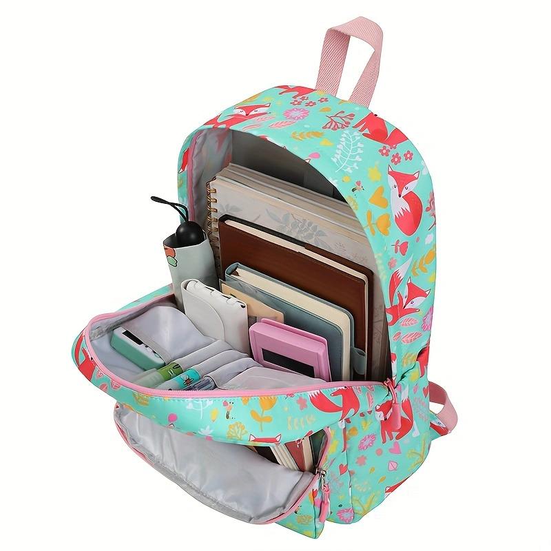 Милый рюкзак с принтом лисы и школьная сумка в корейском минималистском стиле большой вместимости для девочек и мальчиков-подростков