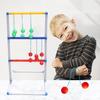 1 Set Ladder Toss Ball Game with 6 Soft Rubber Golf Balls Easy Assembly Funny Family Kids Indoor Outdoor Yard Lawn Throwing Ball Toy