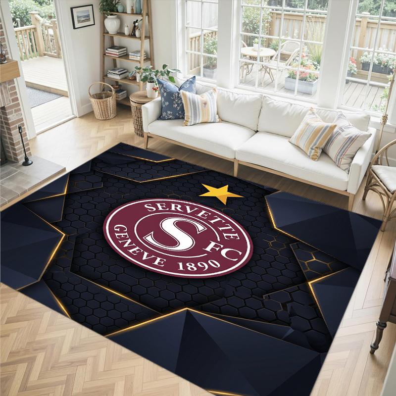 Servette FC Design Crystal Velvet Carpet Cozy Non?Slip Printed Rug For Bedroom Living Room Entrance