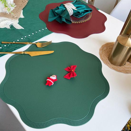 Искусственная кожа салфетки термоизоляционные салфетки термостойкие салфетки для стола легко чистящиеся цветочные