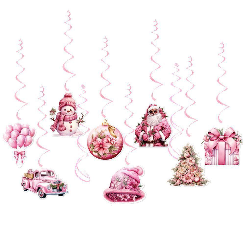 16pcs Christmas Tree Pendant Gift Hanging Decoration Santa Claus Hanging DIY Handmade Christmas Snowman Decorative Home Decor