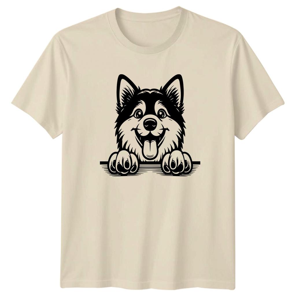 Happy Peeking Dog Paws Graphic Animals Dogs Unisexs Unisexs Unisex TShirt Tee