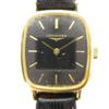 Использованные часы LONGINES 20201313 С ручным заводом Кожаный ремешок Черный циферблат Золотистый цвет GY18 /MQ
