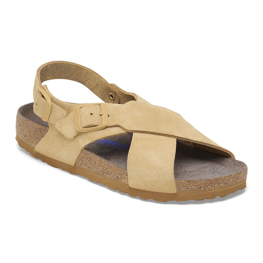 Birkenstock Тулум Мягкая стелька Круглый носок Плоские Дышащие пляжные сандалии для улицы Женские сандалии Латте-Коричневый 1019582