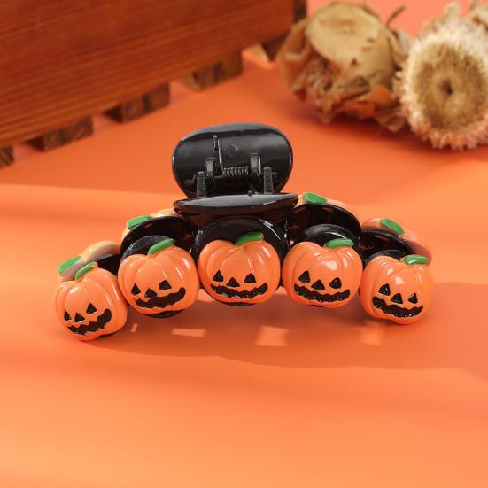 Хэллоуин Декор тыквы Коготь для укладки волос Заколка для укладки на затылке Заколка для волос в виде акулы Противоскользящая заколка с перекрестными зубами Толстые заколки для волос Аксессуары для волос